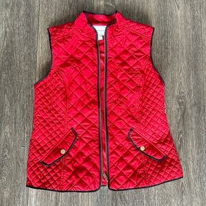 Charter Club Red Quilted Vest